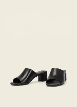 Mules à talon en cuir | black 