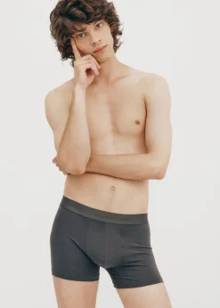 Pack 3 boxers en coton bio | gris 