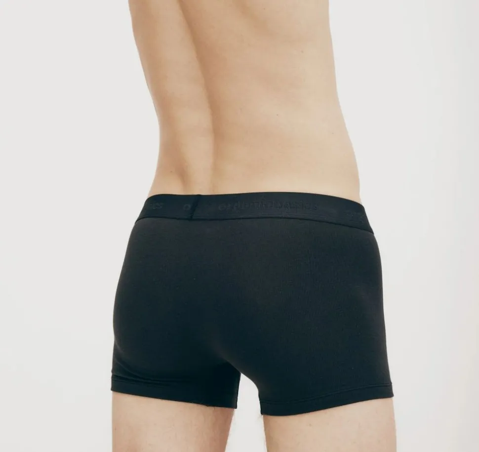 Pack 3 boxers en coton bio | noir "core trunks 3-pack black"