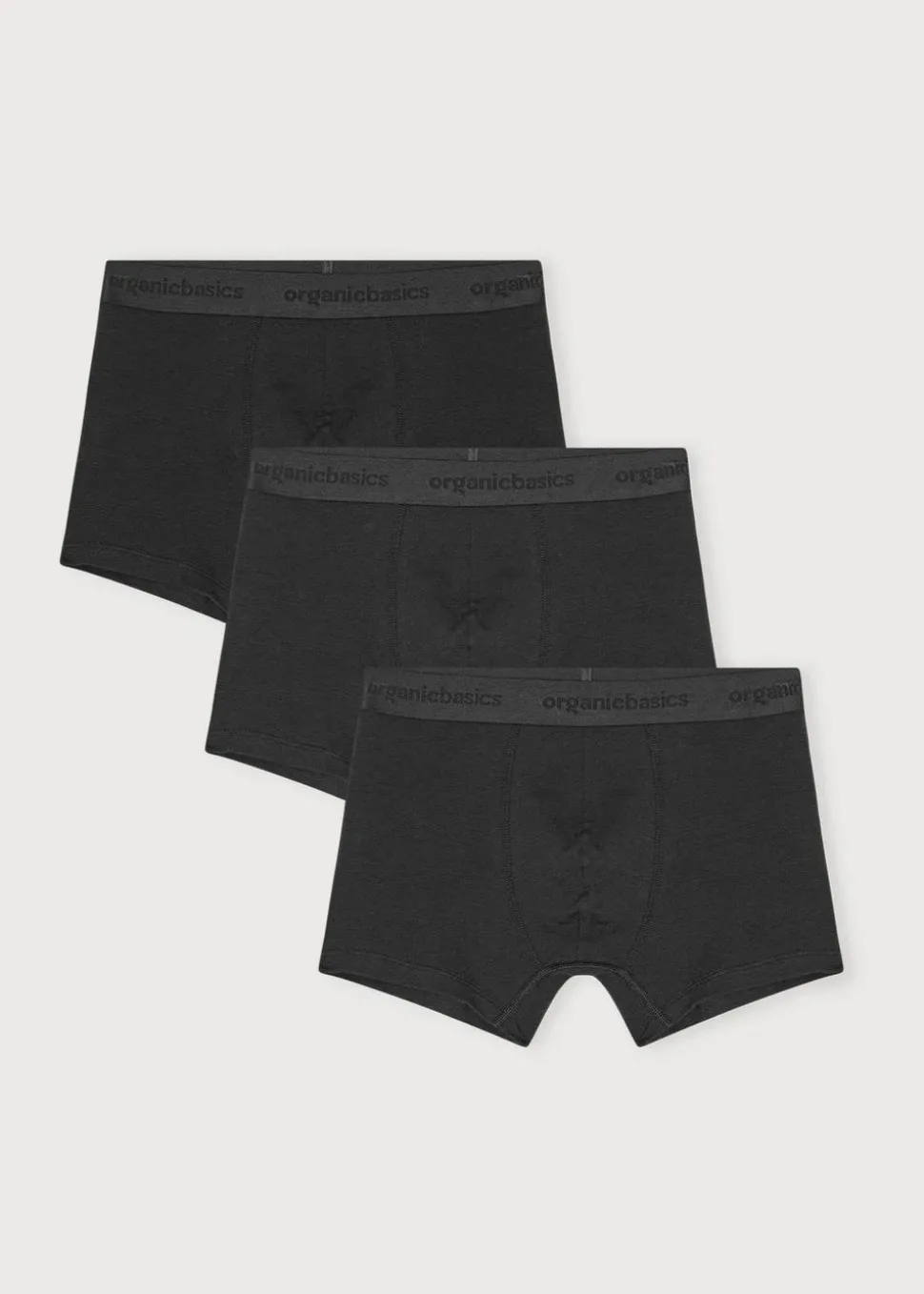 Pack 3 boxers en coton bio | noir "core trunks 3-pack black"