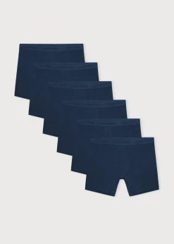 Pack de 6 boxers en coton bio | bleu 