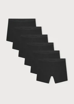 Pack de 6 boxers en coton bio | noir 