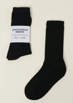 Pack de 3 paires de chaussettes en coton bio | noir