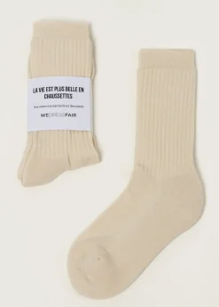 Pack de 3 paires de chaussettes en coton bio | ecru