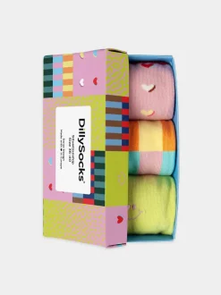 Pack 3 paires chaussettes en coton bio | multicolore "situationship"