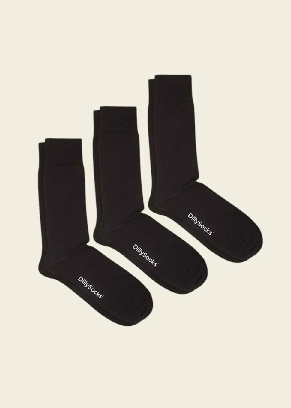 Pack 3 paires chaussettes en coton bio | noir "smooth night black"