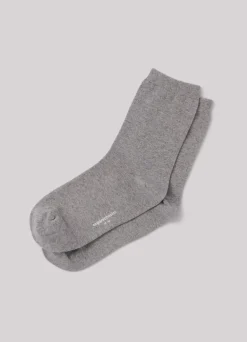 Pack 2 paires de chaussettes hautes en coton bio | gris "core socks 2-pack - grey melange"