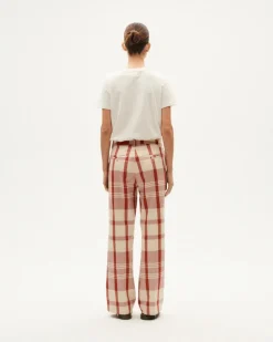 Pantalon ample à carreaux en coton bio | rouge "picnic checks hermione pants multicolor"