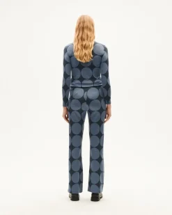 Pantalon ample en ecovero | bleu "japan naia pants blue"