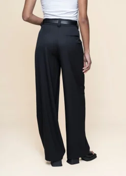 Pantalon ample en matière upcyclée | noir "chris"