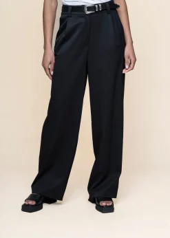Pantalon ample en matière upcyclée | noir "chris"
