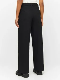 Pantalon ample en sergé de coton bio | noir 