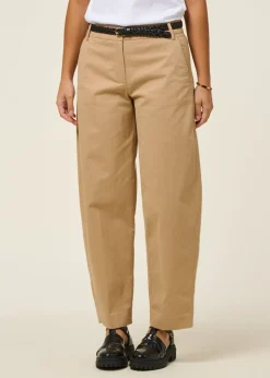 Pantalon ballon en coton bio | beige 
