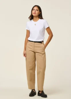 Pantalon ballon en coton bio | beige 