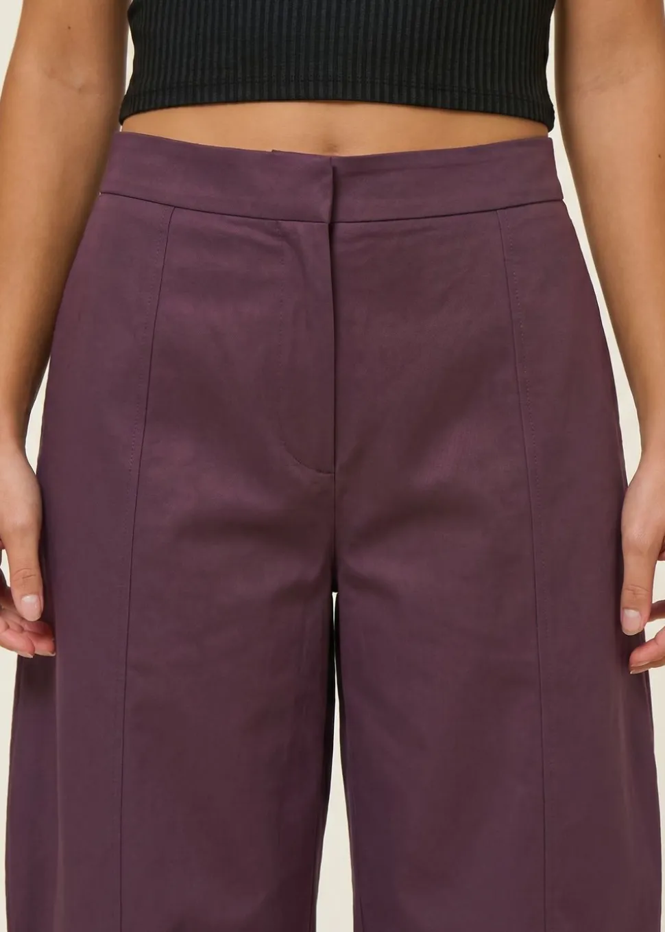 Pantalon ballon en coton bio | bordeaux "yauri - cherry lacquer