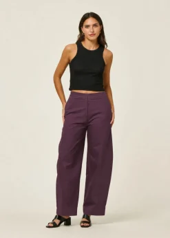 Pantalon ballon en coton bio | bordeaux
