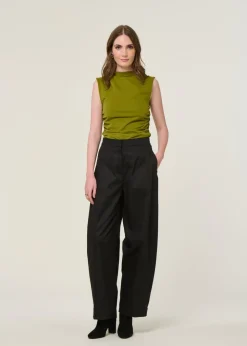 Pantalon ballon en coton bio | noir "yauri - black"