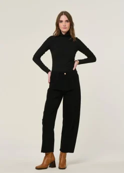 Pantalon ballon velours en coton bio | noir 