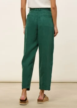 Pantalon carotte fluide en tencel | vert 