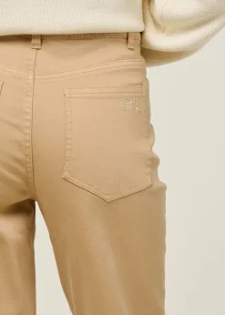 Pantalon droit en coton bio | beige 