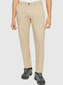 Pantalon droit en coton bio | beige "chuck regular canvas light feather gray"