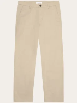 Pantalon droit en coton bio | beige "chuck regular canvas light feather gray"