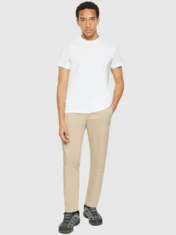 Pantalon droit en coton bio | beige 