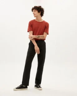 Pantalon droit en coton bio | noir 