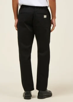 Pantalon droit en coton bio | noir "black travel pants"