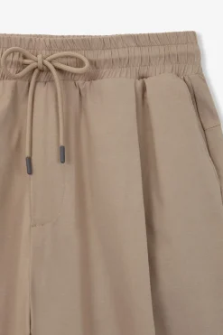 Pantalon droit en coton bio | taupe 