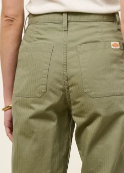 Pantalon droit en coton bio | vert 