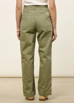 Pantalon droit en coton bio | vert 