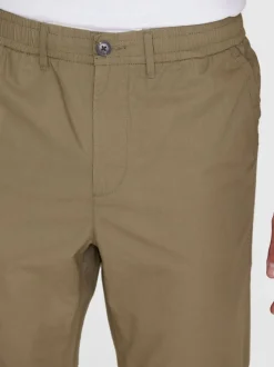 Pantalon droit en coton bio | vert olive 