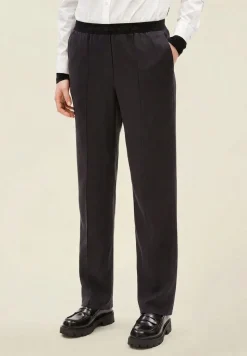Pantalon droit en ecovero® | gris "fenraa - dark steel"