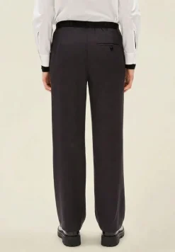 Pantalon droit en ecovero® | gris "fenraa - dark steel"