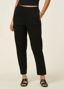 Pantalon droit en ecovero | noir "magdaalena black"