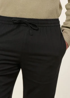Pantalon droit en lyocell et lin bio | noir 
