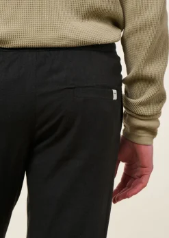 Pantalon droit en lyocell et lin bio | noir 