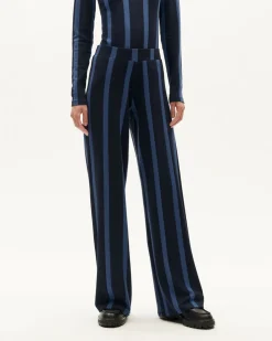 Pantalon droit en matières recyclées | bleu 