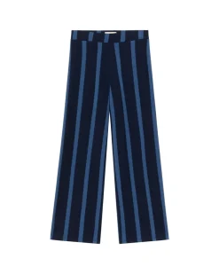 Pantalon droit en matières recyclées | bleu 
