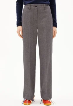 Pantalon droit flanelle en coton bio | gris/marine 