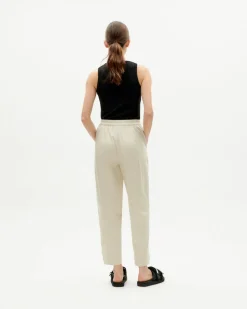Pantalon droit léger en coton bio | beige 