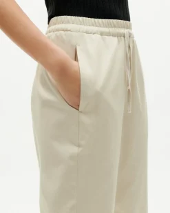 Pantalon droit léger en coton bio | beige 