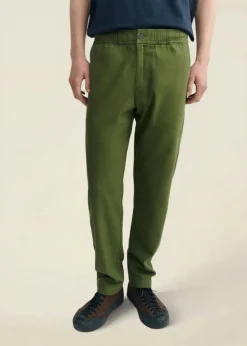 Pantalon droit léger en coton bio | vert 