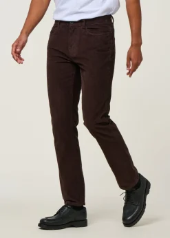 Pantalon droit velours en coton bio | marron 