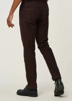 Pantalon droit velours en coton bio | marron 