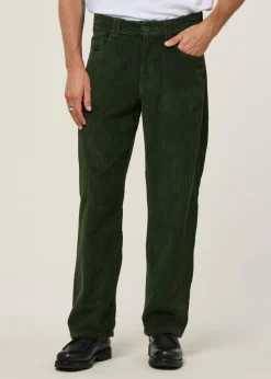 Pantalon droit velours en coton bio | vert 