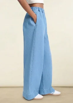 Pantalon en coton bio | denim clair "pacific"