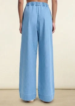 Pantalon en coton bio | denim clair "pacific"