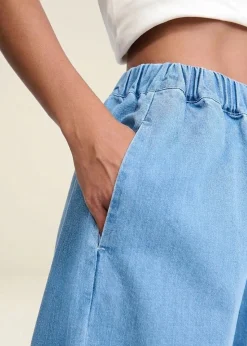 Pantalon en coton bio | denim clair 